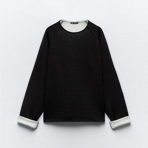 Zara Woman’s Black Double Sided Sweater/Sweatshirt